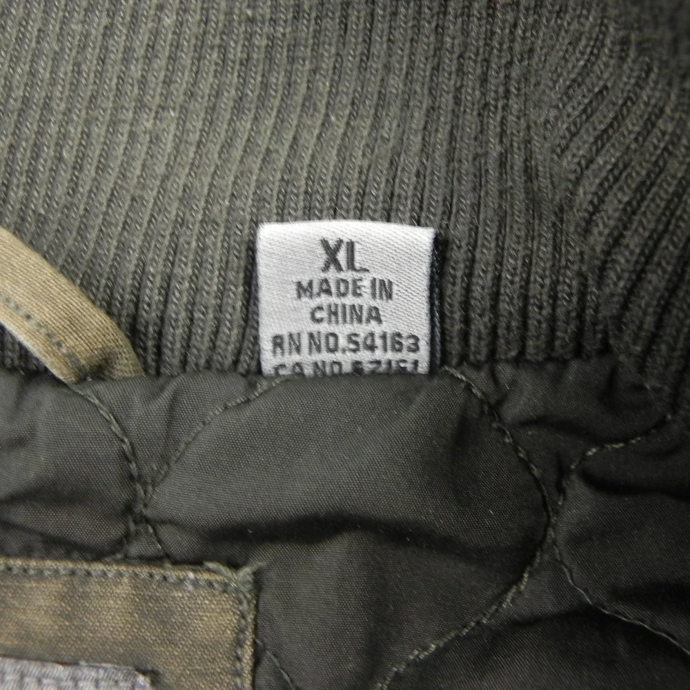 Levi's Field Jacket Mens XL Military Utility Coat Olive Green Lined Full Zip